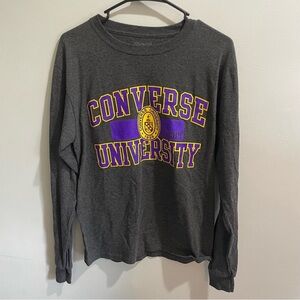 Champion Converse University Gray Long Sleeve T-Shirt Small Valkyries